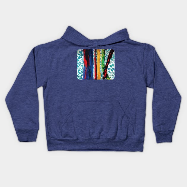 Rainbow Eucalyptus Kids Hoodie by menle